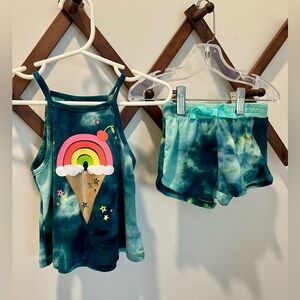 Epic Threads Colorful Ice Cream Tank and Tie-Dye Shorts Set outfit 2T